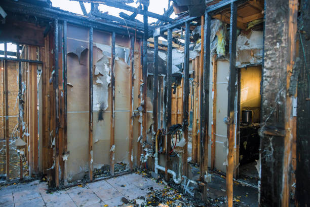 Professional Fire Damage Removal technician working in Kingston, RI